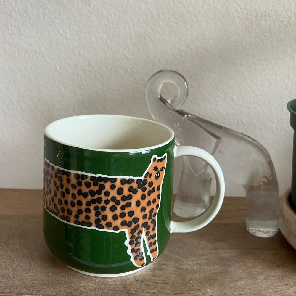 Anthropologie Marcelo Vielo leopard mug